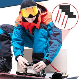 4pcs Ski Glove Leashes, Anti-Lost Ski Glove Wrist Straps, Black Glove Handcuff for Hanging Gloves, Adjustable Glove for Outdoor Sports, Sports Glove Hanging Accessories