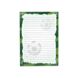 Writing Paper Set Letter Pad with Envelope for Boys Girls Children Football Football Black Green (1 Pad A5 with 25 Sheets + 15 Envelopes)