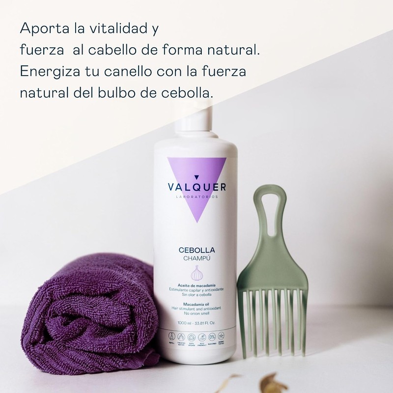 VALQUER Shampoo de Cebolla Regulador del Pelo Graso 1 L