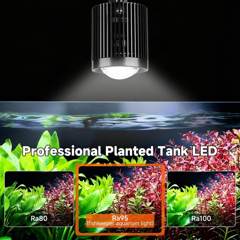 fishkeeper Clip On Aquarium Stream Light with 24/7 Mode(36W)