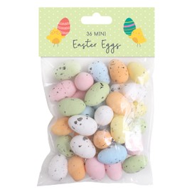 Quickdraw 36 Mini Easter Eggs Colourful Speckled Foam Eggs for Decorating Bonnets Crafts Egg Hunt