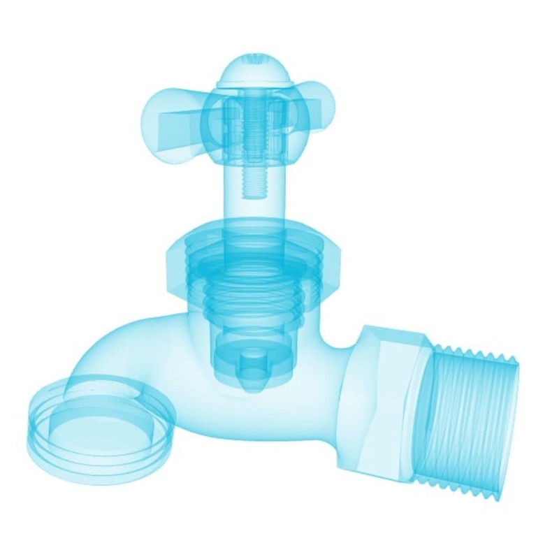 URREA 19NC.13 Llave Compresión para Jardín, Bronce