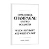 artboxONE Poster Champagne Quote by Artist Kristina Tokar