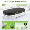 UIRWAY 12x24 FT Winter Oval Pool Cover with Reflective Strips