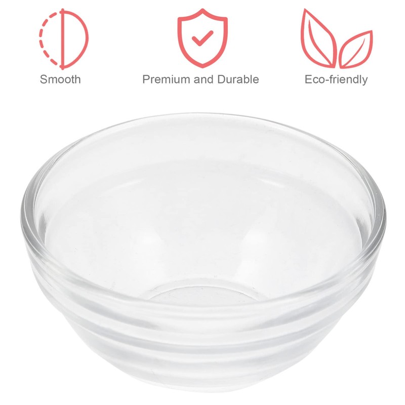 Beaupretty Small Glass Facial Mask Bowls Set 5Pcs Esthetician Mixing
