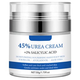 Urea Cream 45% Plus 2% Salicylic Acid, Callus Remover Foot Moisturizer Hand Foot Cream For Dry Cracked Feet from Toes to Heels Elbows Knees Softens Skin Exfoliates Dead Skin Smoothing Skin