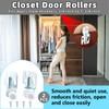 HCEWSBFD 2 Pcs Closet Sliding Door Hardware Wardrobe Roller Kit