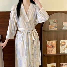 Soft long shower gown night wear