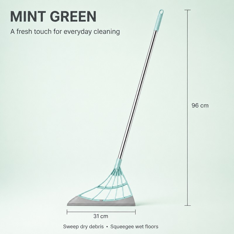 Silicone Floor Squeegee Broom for Wet & Dry Cleaning –