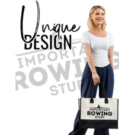 InnoBeta Rowing Gifts for Women, Rowing Tote with Top Zipper Closure and Shoulder Strap