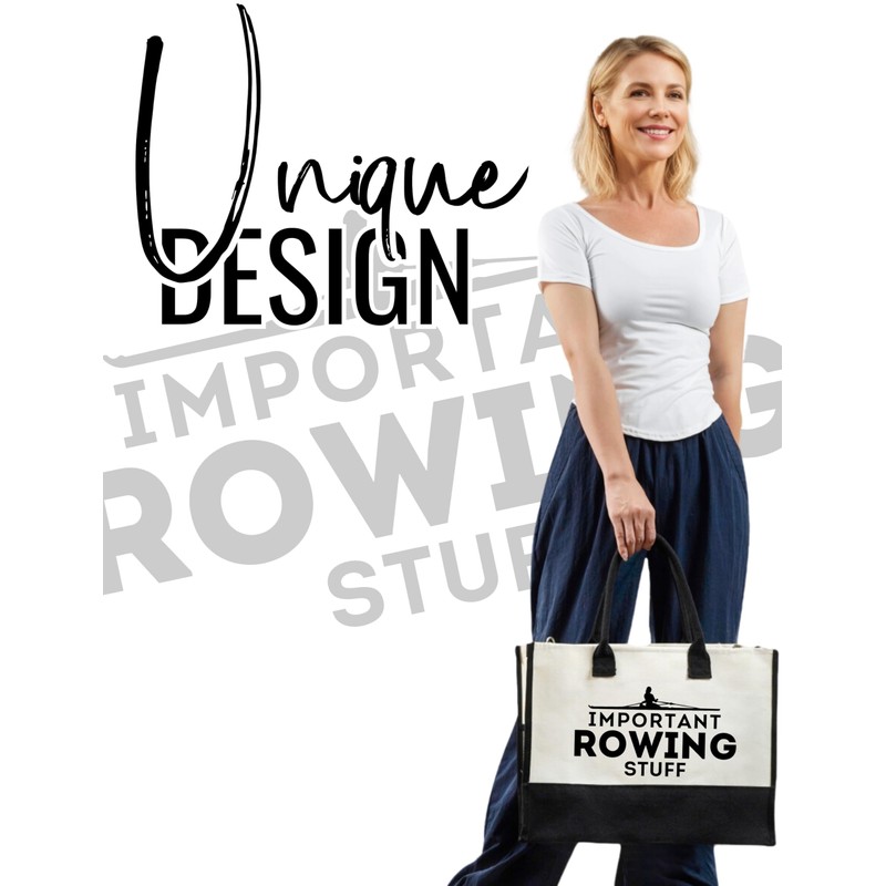 InnoBeta Rowing Gifts for Women, Rowing Tote with Top Zipper