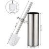 FIISAYL Toilet Brush with Stainless Steel Handle and Base, Matt