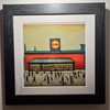 Greetingles Lowry-Style 12"/31cm Square Framed Print. Beautiful Black Ash Frame