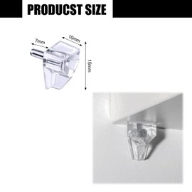 40 Pcs 5 Millimeters Shelf Support Peg,Transparent Plastic Shelf Support Pegs,Support Cabinet Shelf Pins for Furniture Kitchen Bookcase Closet Wardrobe Cupboard Glass Shelves Supports