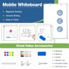 QUEENLINK Mobile Whiteboard, 40"x28" Magnetic White Board with Stand, Height