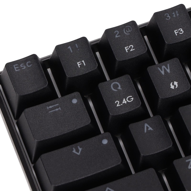 Keyboard 68 Key White Light Three Mode Black Mechanical Keyboard