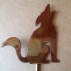 Coyote Metal Garden Stake (B1)