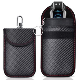 SHSMPXOY 2 PCS Faraday Pouch for car Keys,Faraday Bag,Car Key Signal Blocking Pouch,Keyless Entry Car Keys Case,RFID Blocker Bag for Car Security,Anti-Theft Remote Entry Keyless Protect (SL)