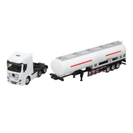 Honio Camión Cisterna de Petróleo, Camión Cisterna Juguete Versátil Realista Ecológico Estático 1:50 Desmontable (Blanco)