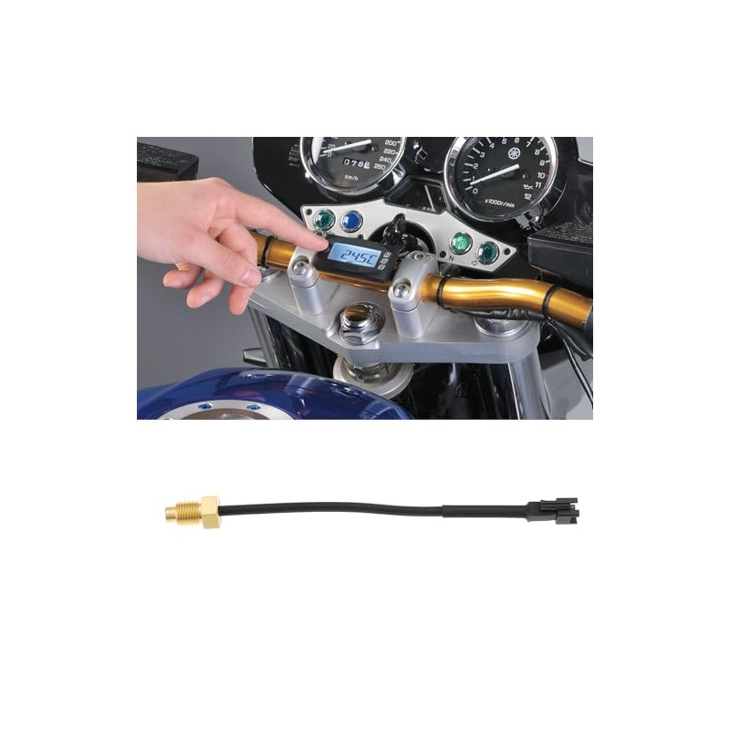 Motorcycle 2-Pin Water Temperature Meter Sensor Lines Measuring Cable M10
