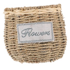 BESPORTBLE 1Pc Khaki Woven Flowerpot Decorative Storage Basket for Home Straw Material for Flower Arrangements Living Bedroom and Office Decor