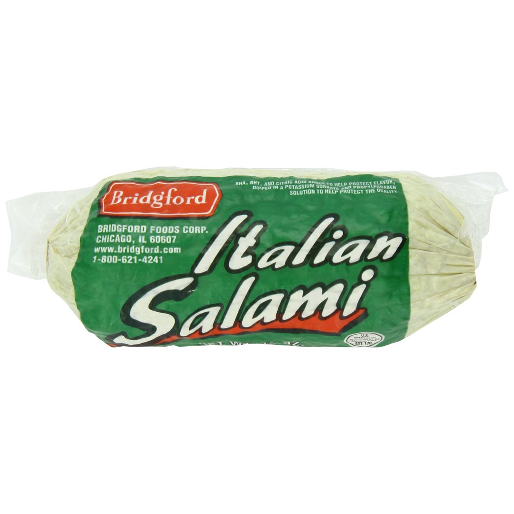 Bridgford Italian Salami, 12-Ounce Chubs (Pack of 4)