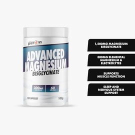 Per4m Advanced Magnesium Bisglycinate | 1500mg & 300mg Elemental Magnesium | Muscle Function, Nervous System & Sleep Support | 2 Month Supply | 120 Capsules