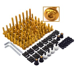 CNC Aluminum Universal Billet Complete Motorcycle Windscreen Fairing Bolts Kit Fastener Clip Bodywork Screws Nut For Suzuki RM250 RMZ250 RMZ450 DRZ400 Dirt Bike Gold
