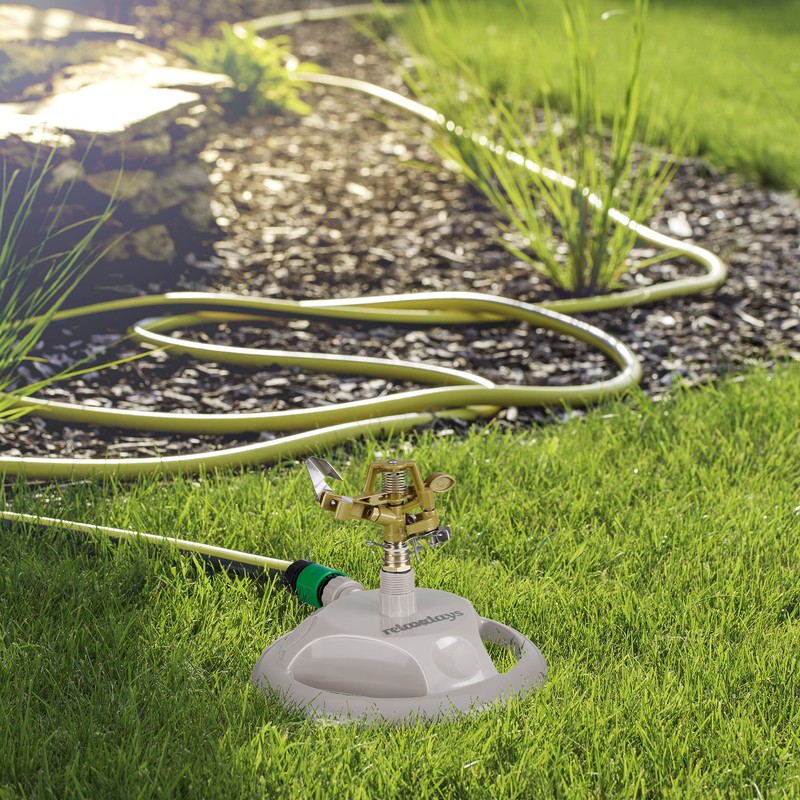 Relaxdays Lawn Sprinkler Impulse Sprinkler, Irrigation of Large Areas up