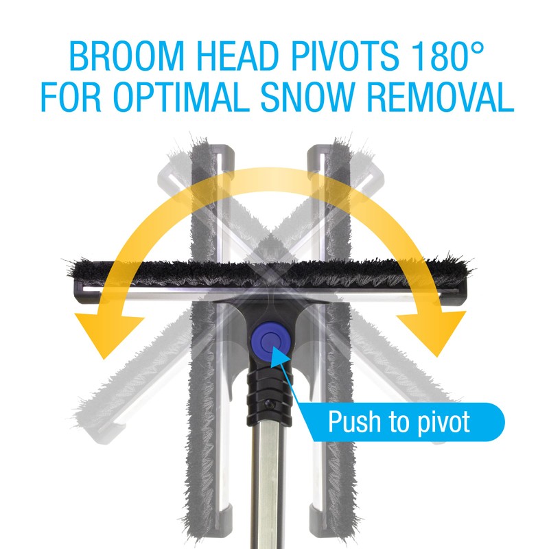 SubZero 80037 60" Quick Lock Pivoting Head Snowbroom with Integrated