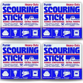 PUMIE Scouring Stick, (4 pack) Heavy Duty, HDW, Removes Stains, Hard Water Rings, Rust and Paint, Carbon Buildups, (4 Pack)
