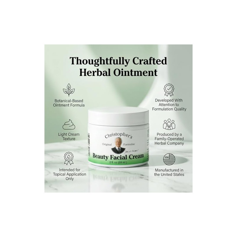 Christopher's Formulas Beauty Facial Cream, 2 Ounce