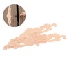 TEHAUX Wood Carved Onlays Appliques 2pcs Rose Flower Decorative Patches