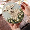 Embroidery Kit with Sheep Pattern, Hand Punching Adult Craft Kits,Tapestry