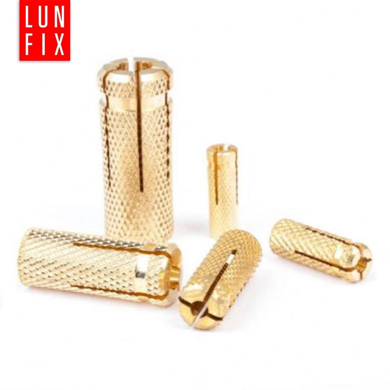 M6 Wall Anchor Set of 10 Brass Dowels 6 mm