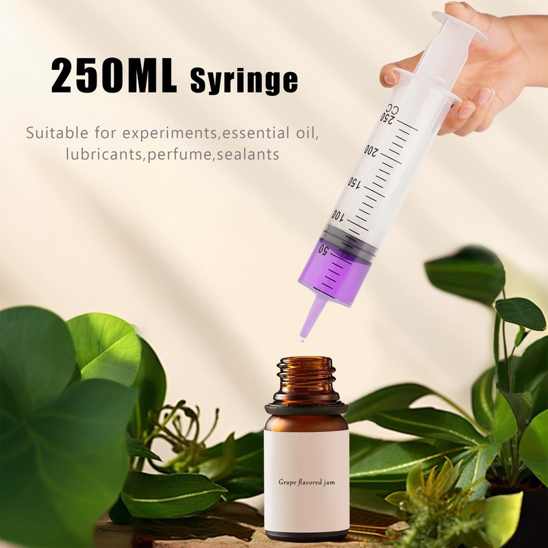 250 ml Large Syringe Plastic, Pet Feeding Syringe Sterile Packaging