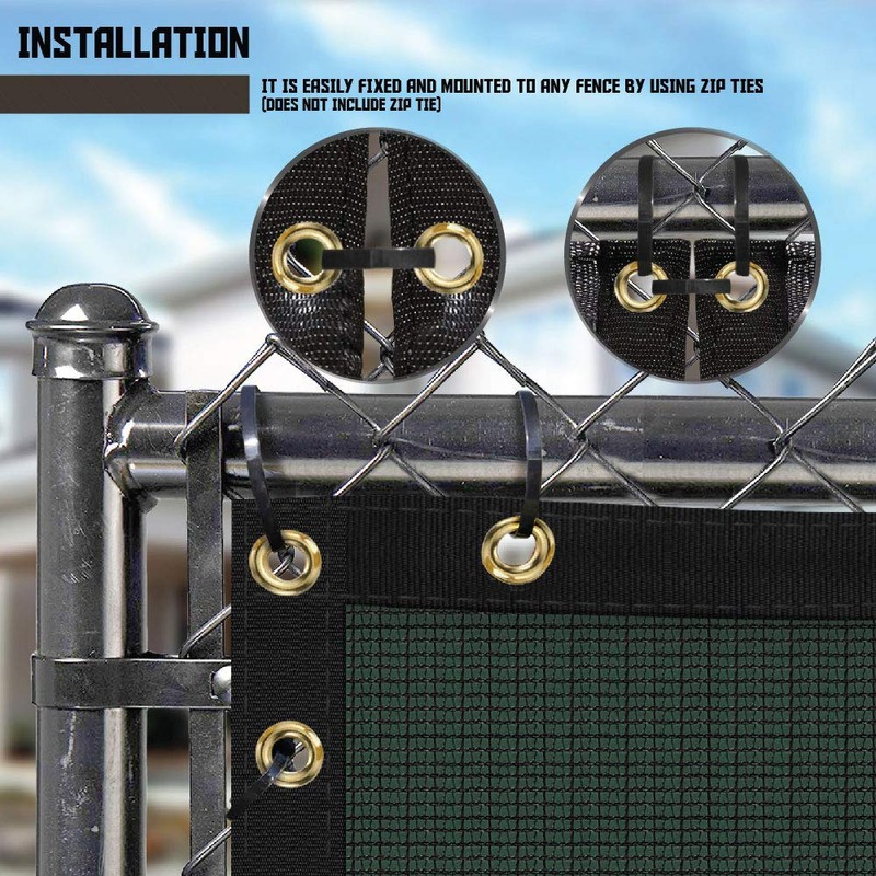 TANG Durable Privacy Screen Fence 98% Privacy Heavy Duty Windscreen