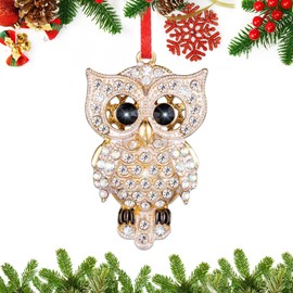 BIZIBAFF Owl Christmas Ornament 2024 Blue Owl Ornament for Christmas Tree Decorations Metal Owl Ornament Christmas Keepsake Gifts for Owl Animals Lovers Kids Teen BoysTeen Girls Women Men