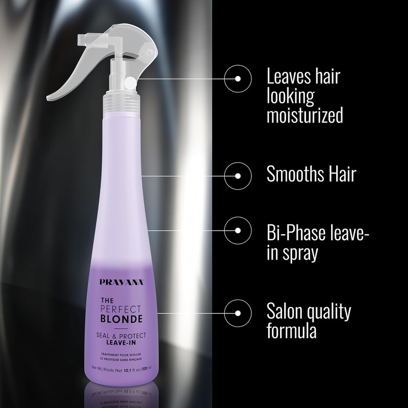 PRAVANA Perfect Blonde Leave In Tratamiento Matizante Cabello Rubio 300ml