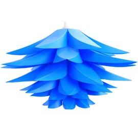Lightingsky 20" (50cm) DIY IQ Jigsaw Puzzle Toy Lotus Flower Lamp Shade Ceiling Pendant for Room Decoration (1, Blue)