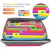 Fun File Organiser,13 Pockets Folder Document Organiser Box Files and
