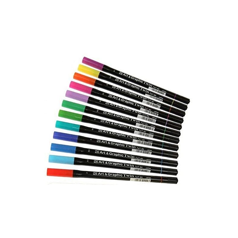 Artemio ZIG Art and Graphic Twin Marker 12 Piece Set