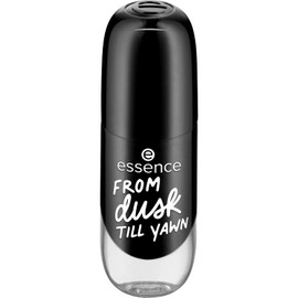 Essence Gel Nail Colour 46 From Dusk Till Yawn, Long-Lasting Nail Polish, Quick-Drying, Colour-Intensive, Glossy, Vegan, Black, 8 ml