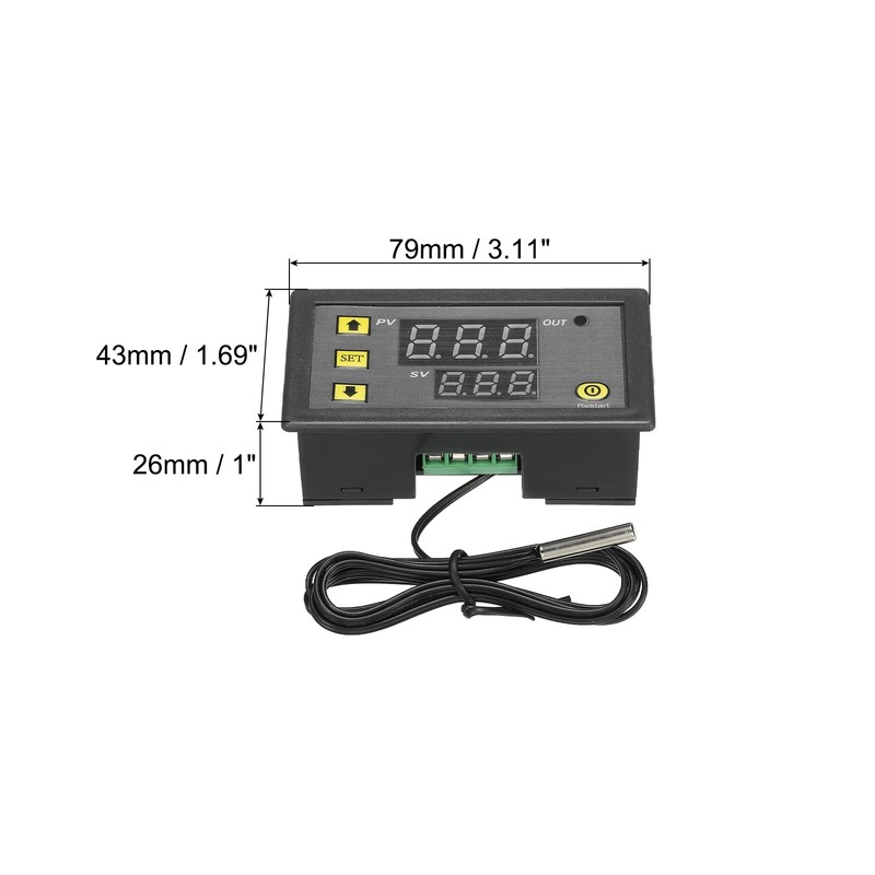 sourcing map 2 Pack W-3230 10A DC 24V Digital LED