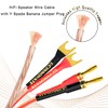 VVFLED 2 Pack 2m HiFi Speaker Wire Cable with Gold-Plated