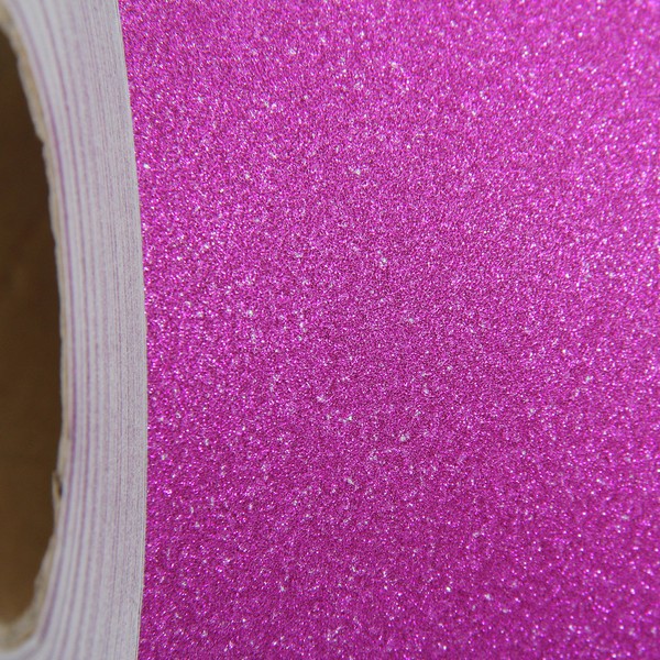 12in x 9ft Roll Threadart Hot Pink Glitter Self Adhesive Vinyl 12" wide | For Glass, Plastic, Metal & More | Compatible with Cricut Cameo | Use Our High-Tack Transfer Paper | 3 Yard Roll, 12" wide