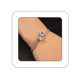 Yheahin Glitter Crystal Rhinestone Cuff Bracelet for Women Crystal Open Cuff Tennis Bangle Bridal Wedding Prom Party Bracelet Jewelry for Girls, 2.16 inches, Crystal, faux rhinestone