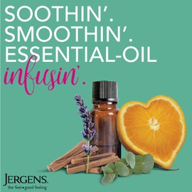 Jergens Sweet Citrus Hand and Body Lotion for Dry to Extremely Dry Skin, Body Butter with Essential Oils, Refreshes, Softens, and Soothes Skin, Moisturizer for Women & Men, 7 Oz