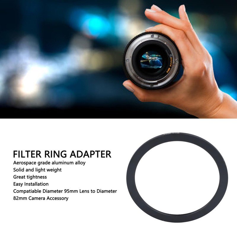 95mm lens to 82mm camera filter ring, 95mm to 82mm
