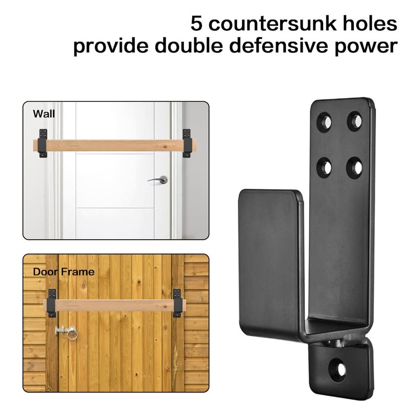 Door Barricade Brackets,AINAFIX 2 Pack Drop Open Bar Holder for